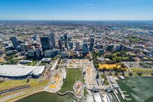 Aerial view of Perth's Elizabeth Quay
