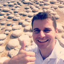 Explore Tours Perth Managing Director Adam Saunders at Lake Clifton Thrombolites