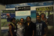 Team Kiribati preparing their booth for SPTE 2016 which begins tomorrow May 20