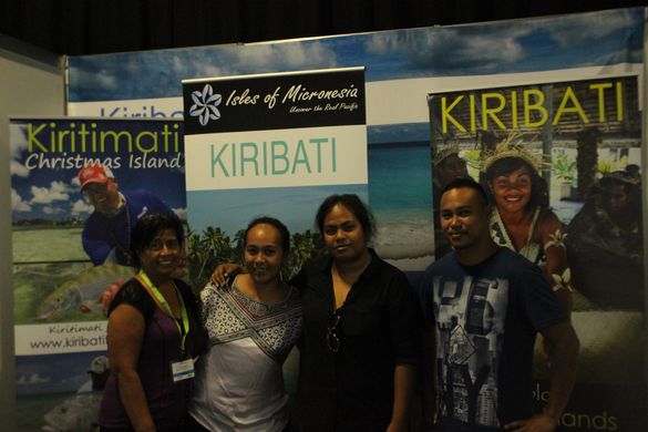 Team Kiribati preparing their booth for SPTE 2016 which begins tomorrow May 20