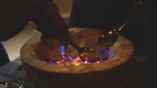Flaming Parmesan Wheel
