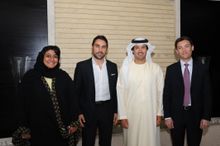 Caption: (Centre right) His Excellency Almarri and (Right) Olivier Gremillon, with (left) Sahia Ahmed, General Counsel, Dubai To