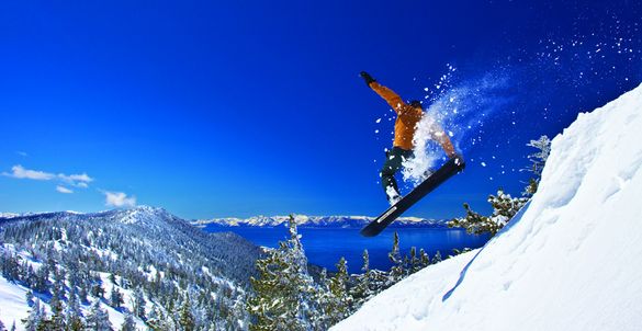Snowboarding in North Lake Tahoe