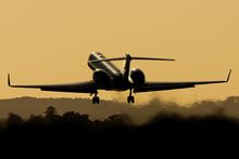 The G550 takes off