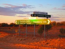 Outback signpost