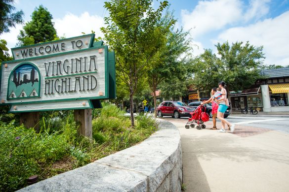 Atlanta's Virginia-Highland neighborhood Atlanta's Virginia-Highland neighborhood