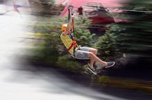 Ziplining at Camp Wildcat