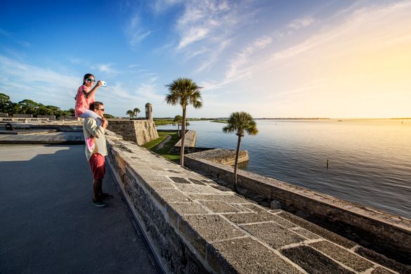Family adventures await at the Castillo de San Marcos in Historic St. Augustine. 