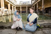 Family activity at the Roman Baths