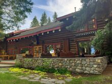 The main lodge at Flathead Lake Lodge.