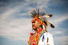 A Blackfeet dancer in Glacier National Park. 