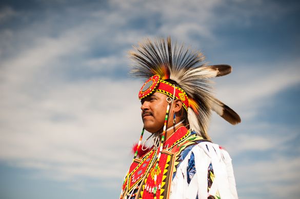 A Blackfeet dancer in Glacier National Park. 