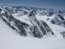 Mongolia mountain peaks in the western Altai