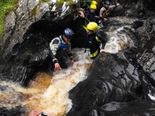 Gorge walking at Craggan Outdoors, Cairngorm