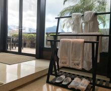 Monogrammed SJK Towels for Song Joong Ki by the Presidential Suite Private Rooftop Pool
