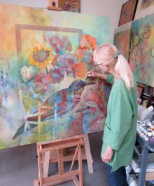 Sonoma County artist Theodora Elston opens her studio during a Sonoma Arttrails event.