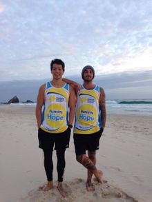 Chris Evans (left) and Antony Sedman (right) tackle Gold Coast Airport Marathon on list of 29+ endurance events