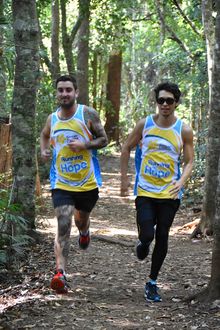 Chris Evans (right) and Antony Sedman (left) tackle Gold Coast Airport Marathon on list of 29+ endurance events