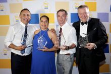 Michael Parkins, General Manager of Voyages National Indigenous Training Academy; Ashlee Murphy, Industry Rising Star of the Yea
