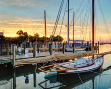 City Dock at Sunrise by Bob Peterson