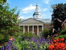 Maryland State Capital in Spring  by Kenneth Tom
