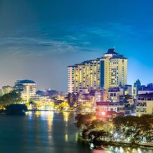 Pan Pacific Hanoi night facade