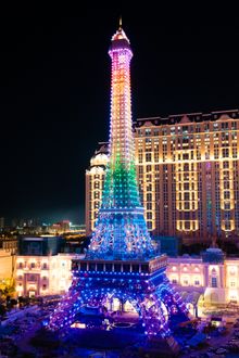 The Parisian Macao showcases its spectacular Eiffel Tower illumination light show ahead of the resort’s opening in mid-September