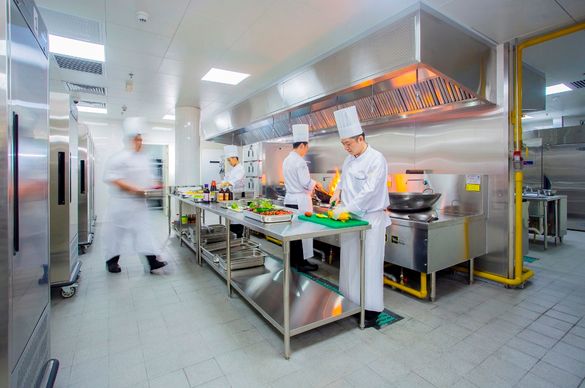A custom built and advanced kitchen facility for outside catering. A custom built and advanced kitchen facility for outside catering.