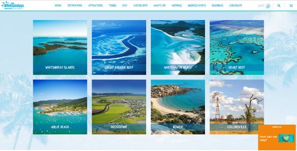 Tourism Whitsundays website homepage