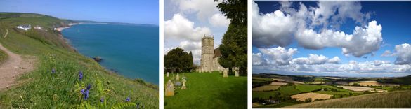 From left: Devon coast; Dorset Royal Chase; Hardy Country From left: Devon coast; Dorset Royal Chase; Hardy Country