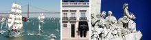 From left: Tall Ships race; Inspira Santa Marta Hotel; the Monument to the Discoveries