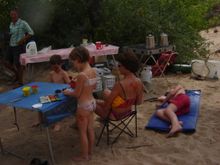 Camping overnight raft trip Moab Utah with the Family