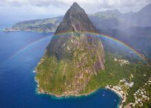 Sugar Beach, embraced by the UNESCO World Heritage-listed Pitons