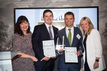 (Picture Left to Right): Amanda Afiya, Editor of The Caterer; Mark Bevan, General Manager of  Chewton Glen; Andrew Stembridge, M