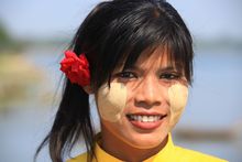 Young woman in Myanmar