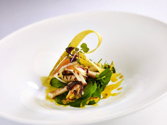 Grilled Baby Octopus Salad at NINE18