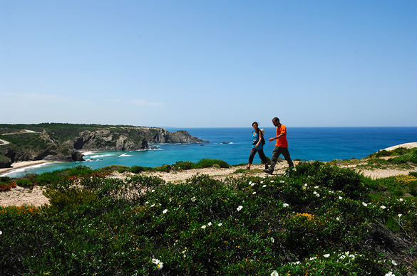 Walkers on the Rota Vicentina in Southern Portugal
