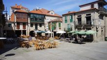 Pontevedra old town on the Portuguese Way Camino route