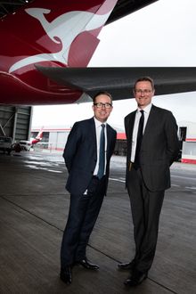 Qantas Group CEO Alan Joyce and Tourism Australia Managing Director John O’Sullivan 