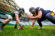 Local Gridiron players Tom Newbold and Tuck King ahead of College Football Sydney Cup