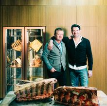 Luke Mangan from glass brasserie with Anthony Puharich from Victor Churchill