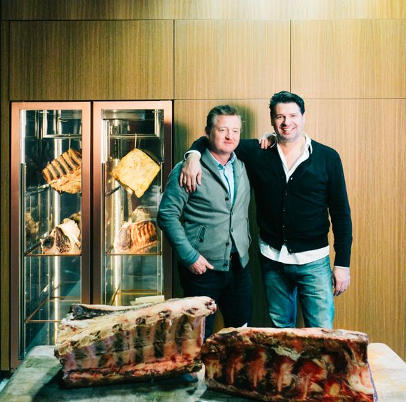 Luke Mangan from glass brasserie with Anthony Puharich from Victor Churchill Luke Mangan from glass brasserie with Anthony Puharich from Victor Churchill