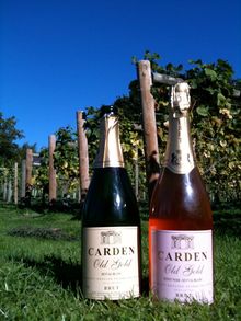 Carden Old Gold award-winning sparkling wine produced on-site
