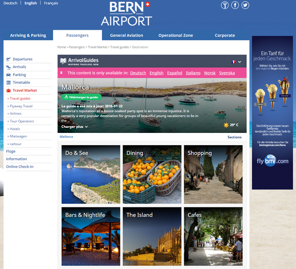 ArrivalGuides and Bern Airport