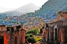 View of Taormina from the Greek Theatre