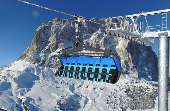 Gran Paradiso in Val Gardena - Italy's first 8-person heated chairlift