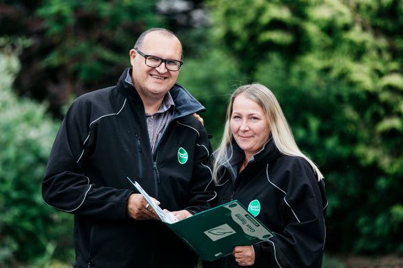 (L-R) Jon Proctor and Andrea Nicholas CEO and MD of Green Tourism