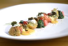 STEAMED ISE EBI and CAVIAR CRISPY RICE
