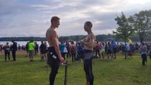 America's Steven Bonawitz, 55, with his son Eric: “I see many people who seem to have a hard time finding common ground with the