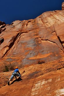 Climbing - Wallstreet Moab - Audrey Livingston